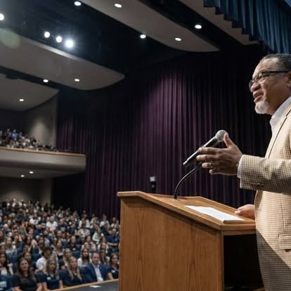 Dr. Donald Easton-Brooks delivering a keynote address